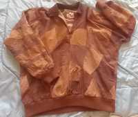 Дизайнерска мъжка кожена блуза, размер XL