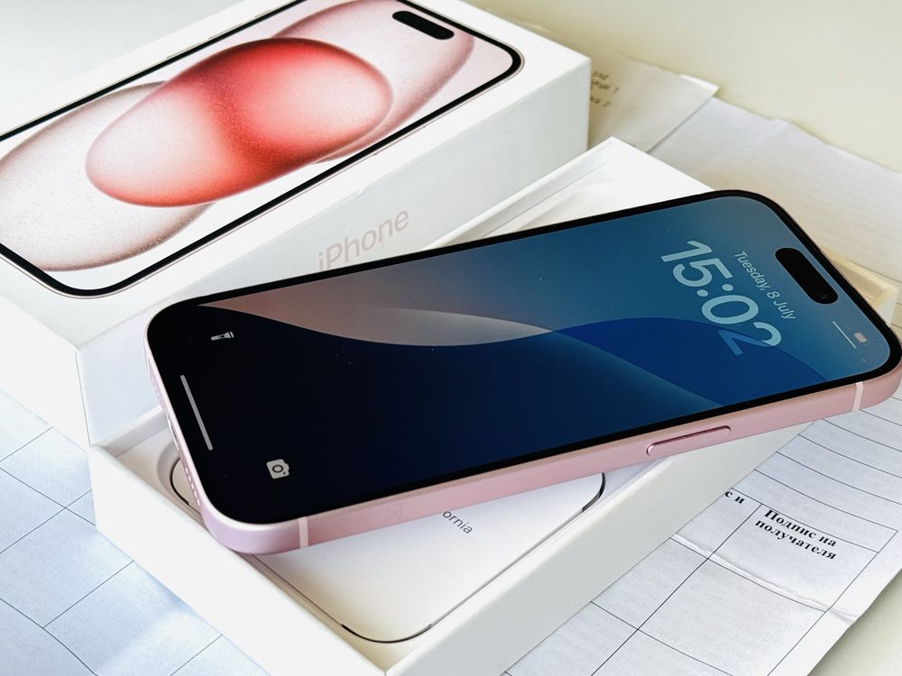 Iphone 15 128GB Pink Отличен! Гаранция