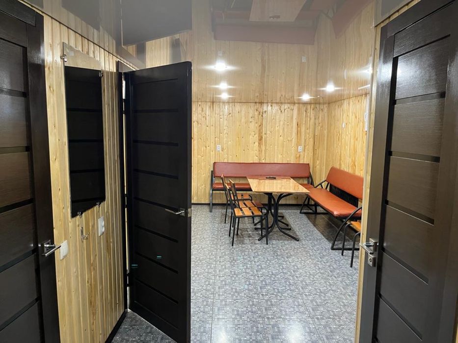 Баня на дровах. Уютная, пар хороший.