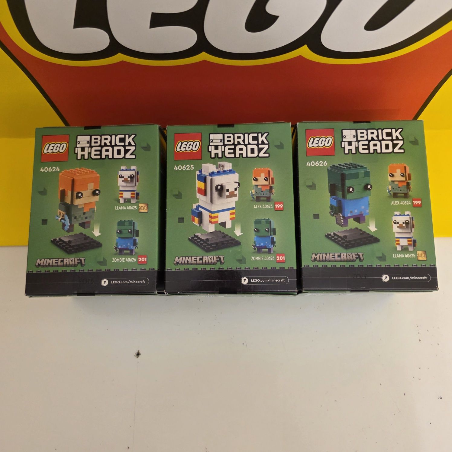 Lego Minecraft Alex+Lama+Zombi brickheadz