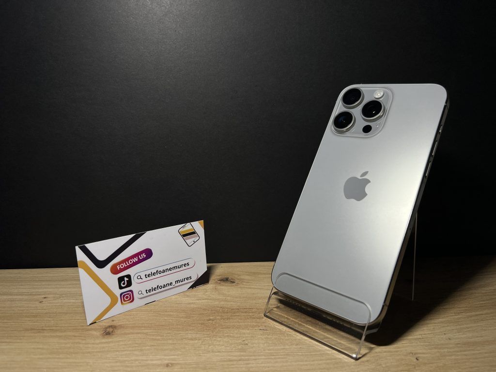 iPhone 15 Pro Max 256Gb Natural Titanium 3 ani garanție, Telefoane Mur