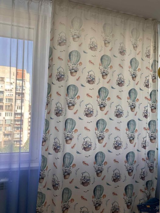 Тънко и плътно перде със зайчета