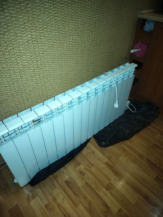 Алуминиев радиатор H500-15 ребра с монтиран нагревател