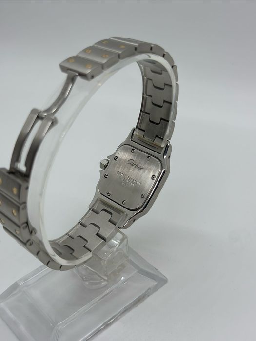 Cartier Santos Galbeé SM Quartz Aur-Otel *CA NOU*
