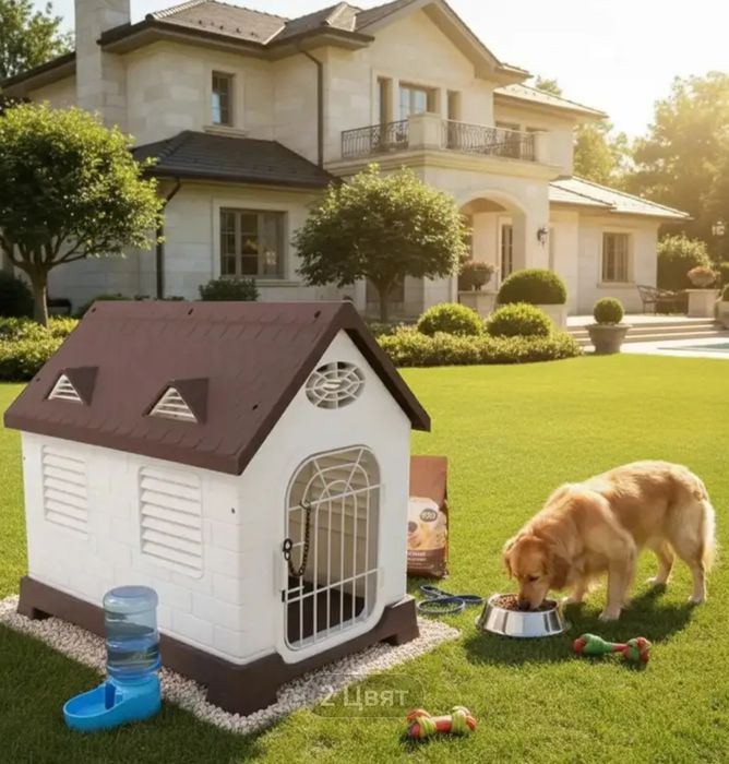 Водоустойчива Пластмасова Къща за Кучета