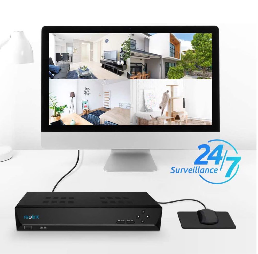 NVR Reolink RLN16-410-4T, 16 канала 12 MP, PoЕ + 4TB HDD включен