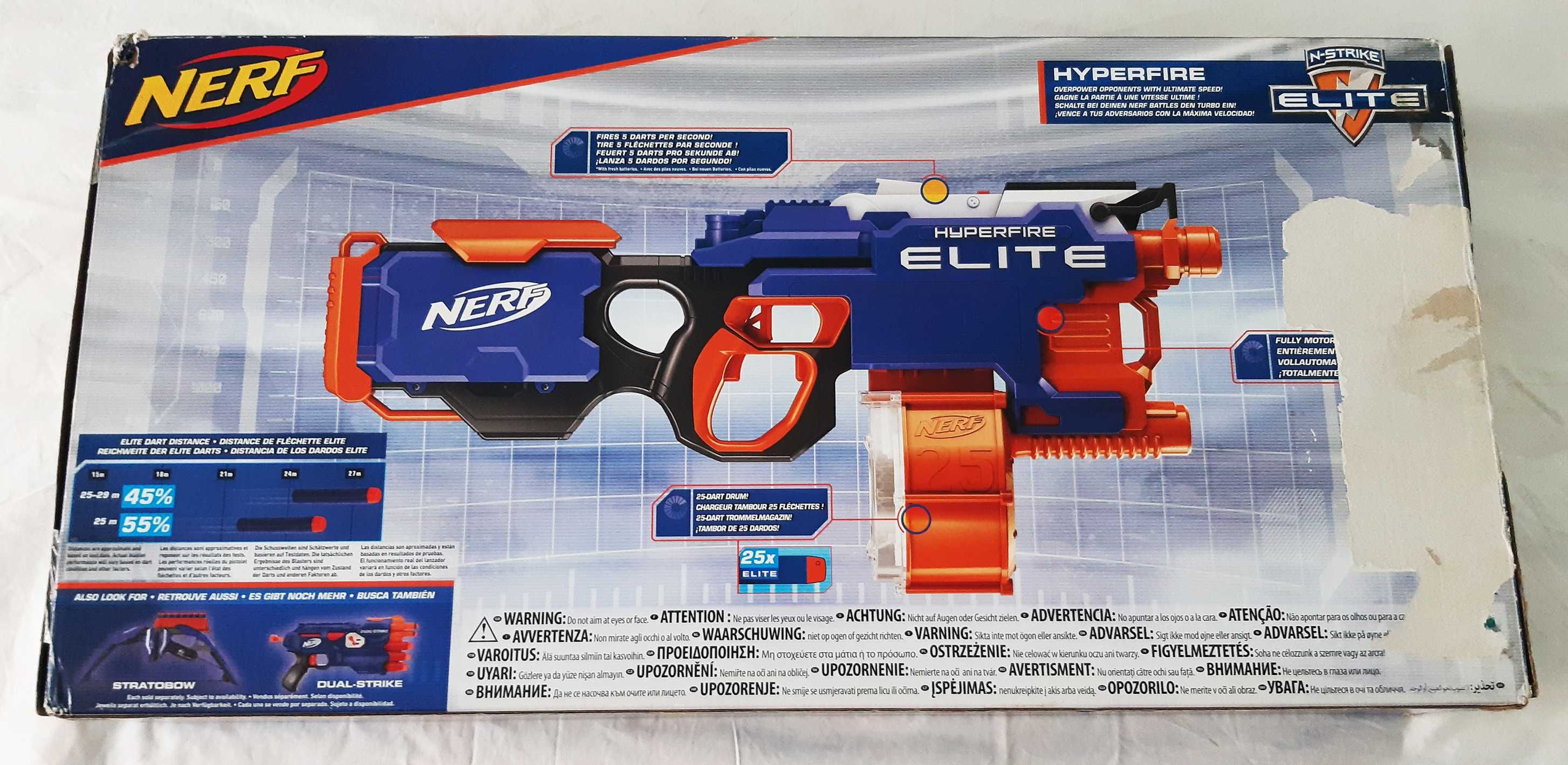 NERF N-Strike Elite Hyperfire foc automat motorizat cu baterii INCLUSE