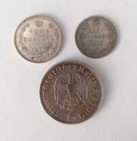 Lot 3 monede argint străine.