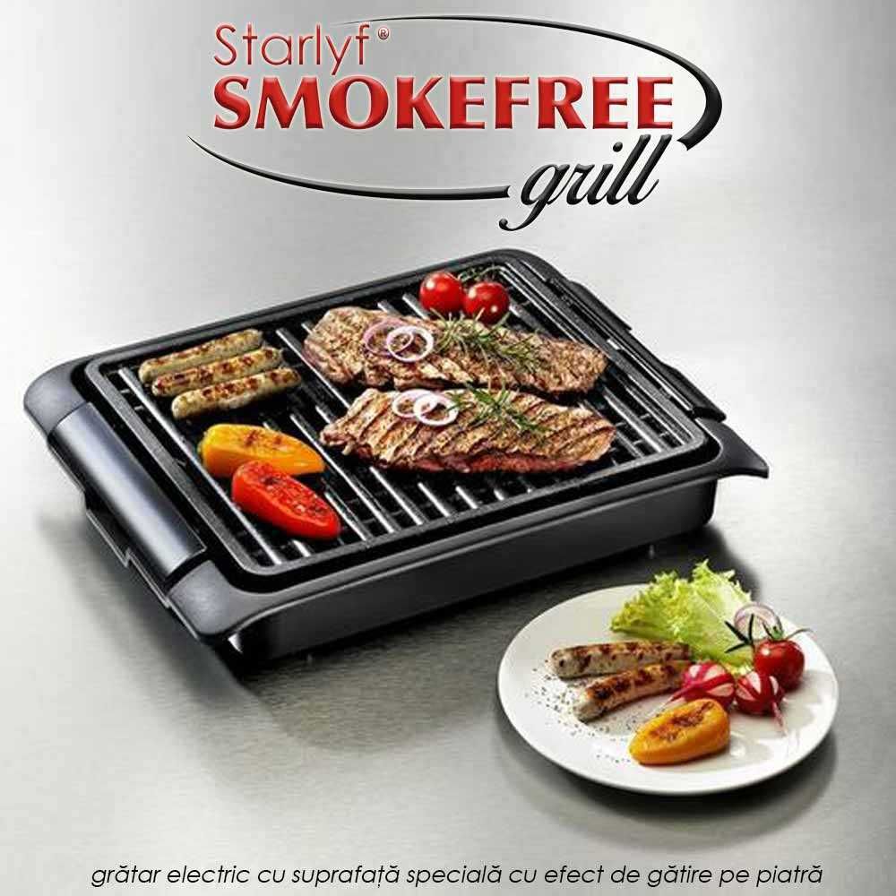 Starlyf Smoke Free Grill Stone Gratar Electric Pentru Interior