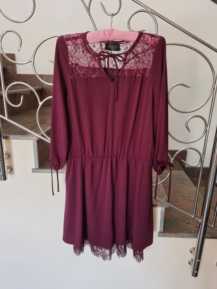 Rochie Mohito Collection bordo marimea M-L