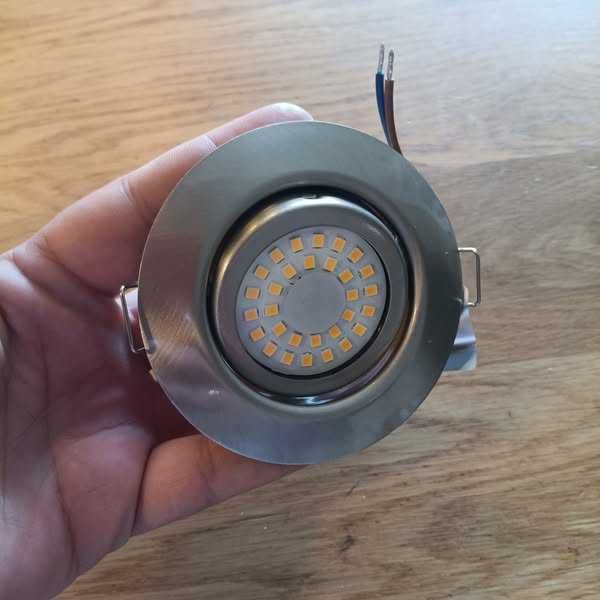 НОВИ! LED лунички за вграждане 6W, топла светлина, 6 бр/к-кт