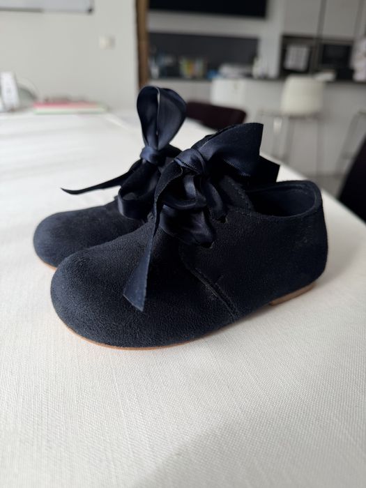 Pantofi eleganti bleumarin din piele, marimea 24