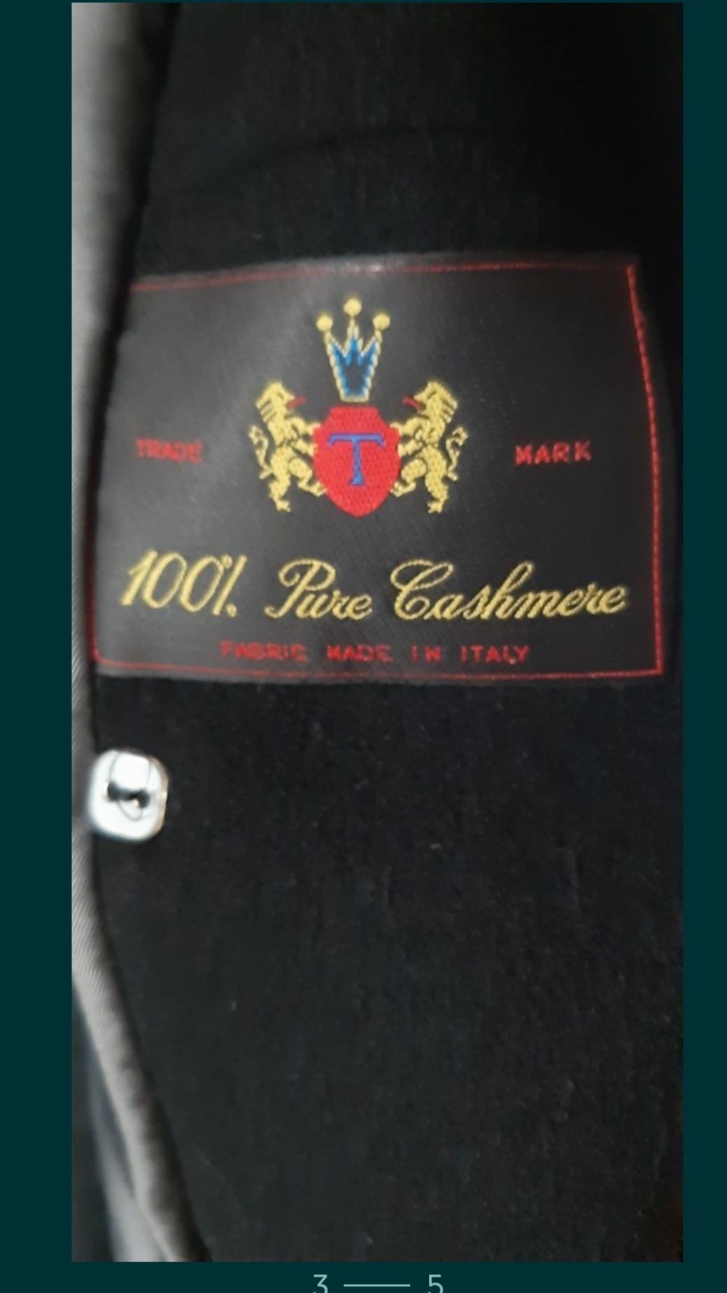 Palton Madeleine,casmir pur 100% negru elegant superb L