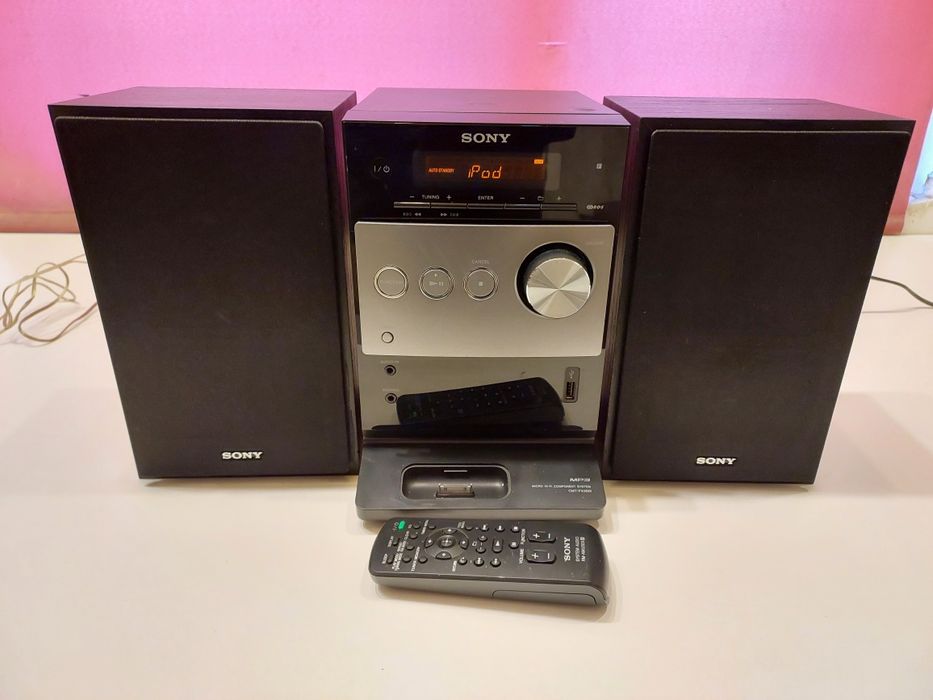 Sistem Sony CMT-FX300i. CD, MP3, RDS, telecomandă. Perfect funcțional.