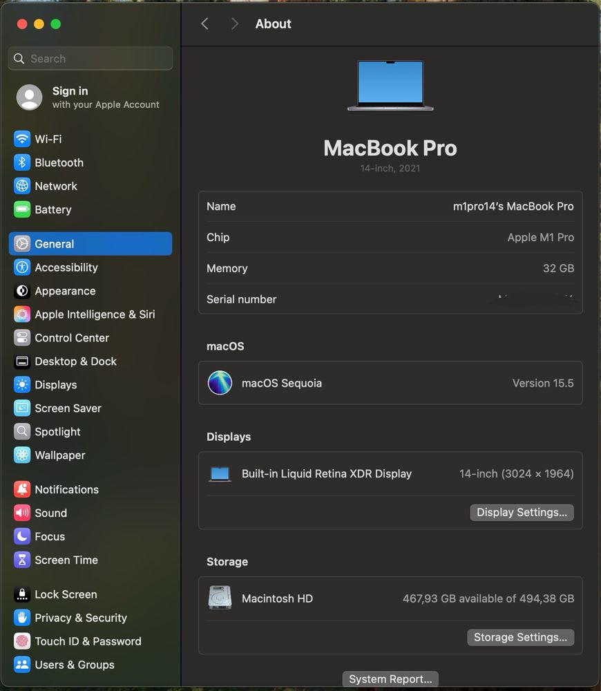 Macbook pro m1 pro 14”