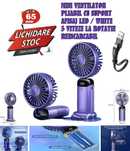 Mini ventilator pliabil cu suport/afisaj Led/5 viteze/reincarcabil -UK