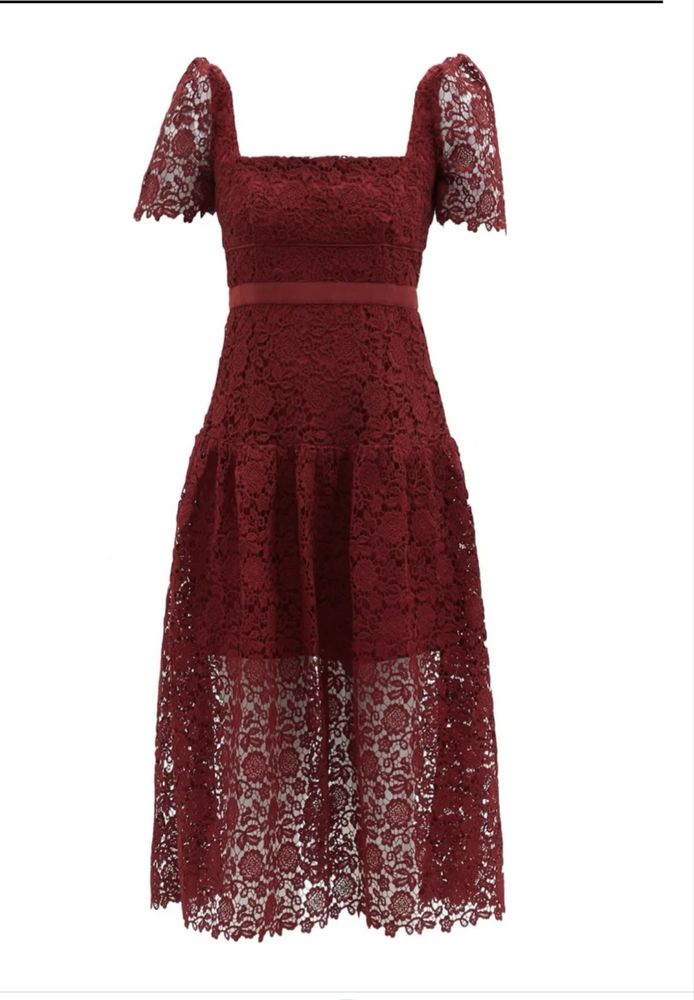 Self-Portrait Guipure Lace Midi dress