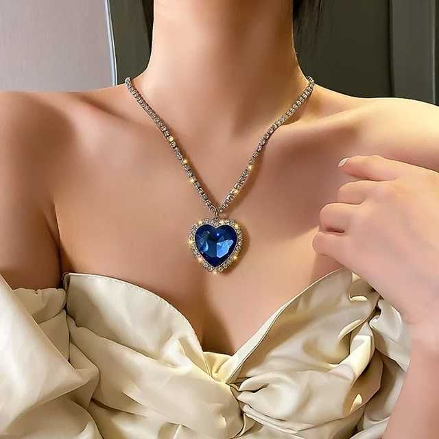 Изящно модно колие Heart of Ocean сърцето на океана Aвстрийски кристал