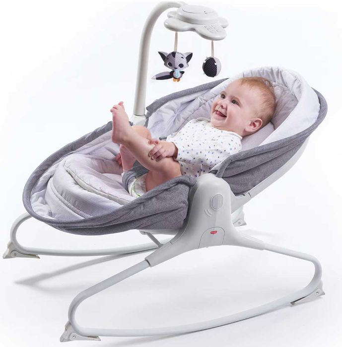 Шезлонг 3in1 Tiny Love Rocker Napper, Сив/Бял