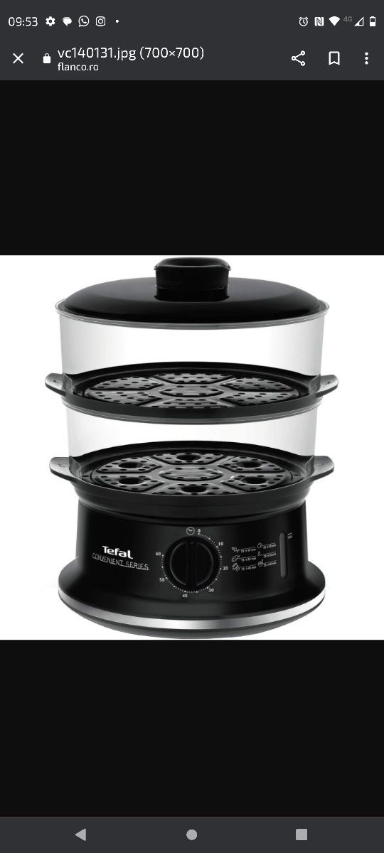 Vând aparat de gătit la aburi Tefal