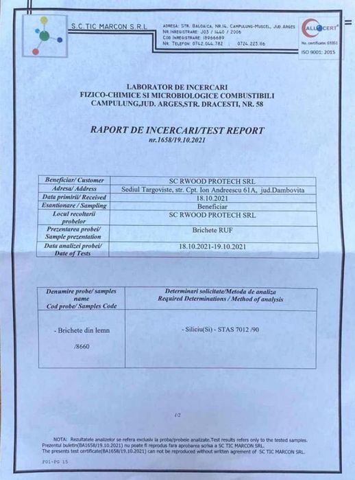 Brichete ruf PREMIUM STEJAR Târgoviște Dâmbovița