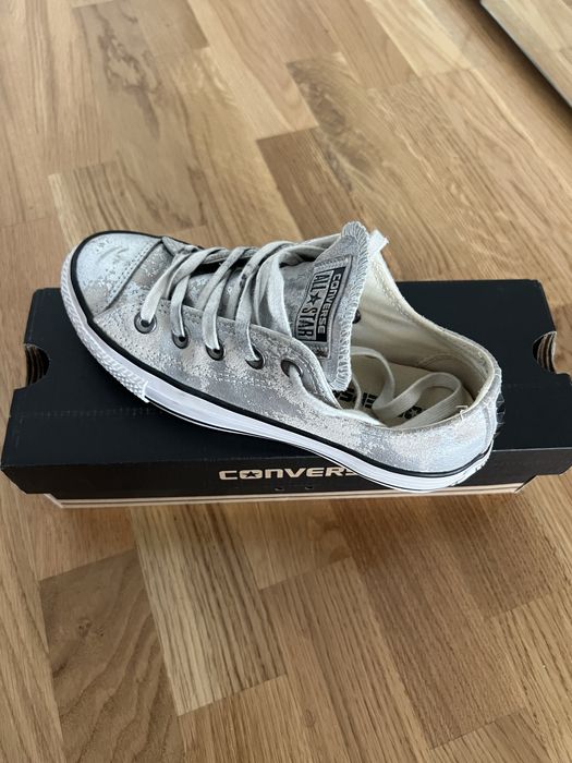 Tenisi Converse, piele, culoare argintiu, masura 5 (35)