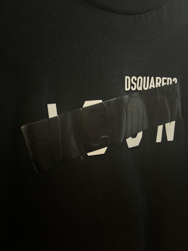 Tricou dsquared2 icon black tape