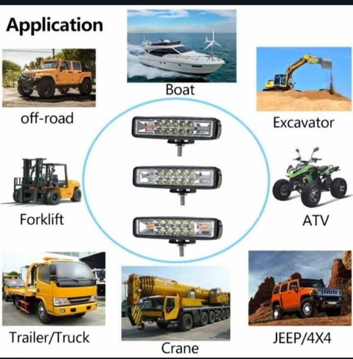 Лед Халоген/ дневни светлини с Мигач  48W,  12V/24V,  А-3291