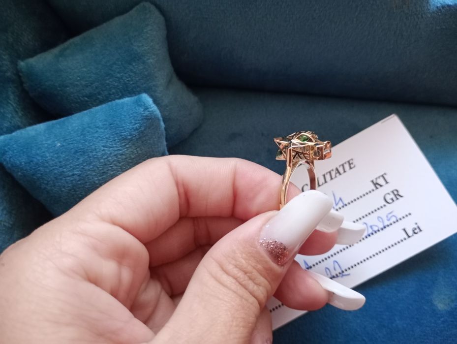 Inel aur nou pantera 14 k