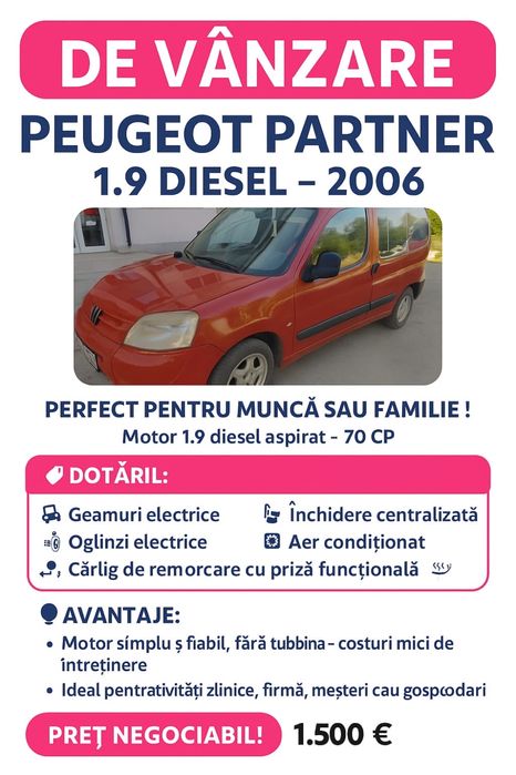 Peugeot Partener 1.9 d clasic aspirat