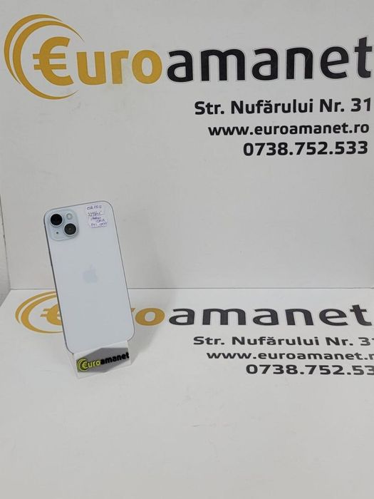 Telefon mobil Apple iPhone 15 Plus, 128GB, 5G, White -N-