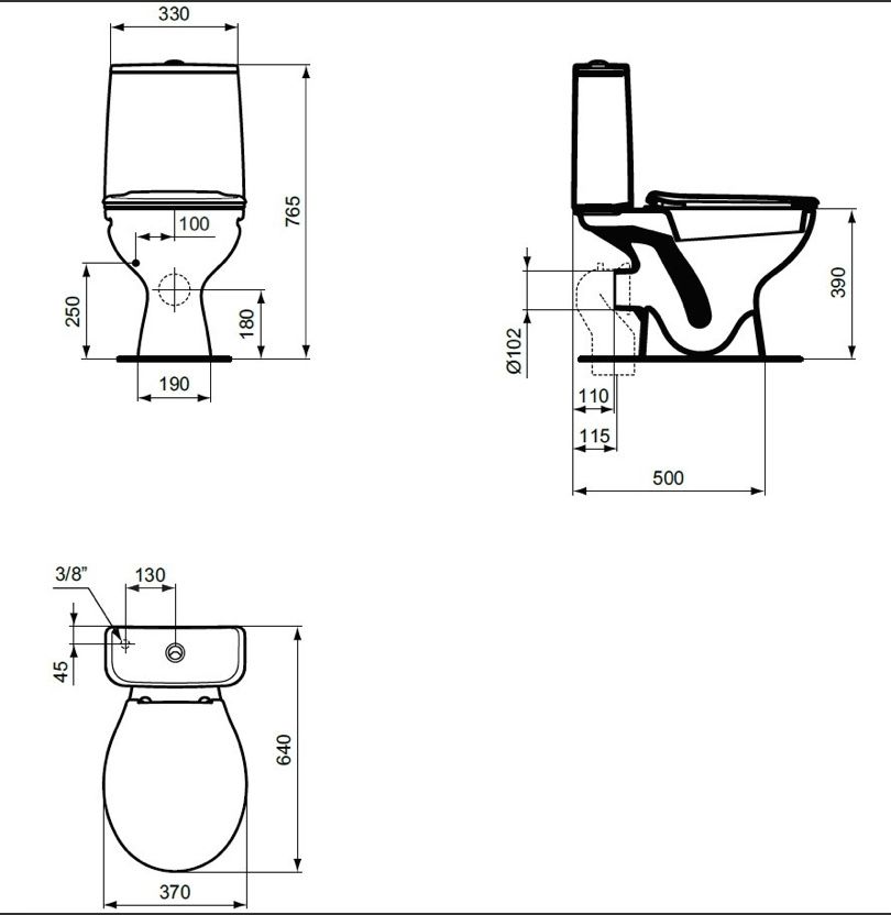 Set vas wc cu rezervor si capac Vidima Ideal Standard nou