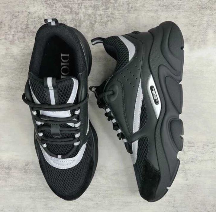 (от-до 40-46 номер) Dior B22 Reflective Black ЛУКС