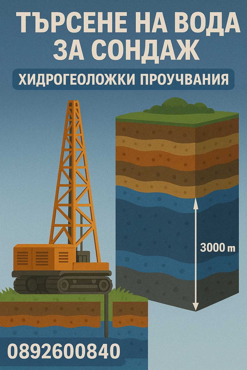 Откриване на вода за сондаж,с георадар и багети.