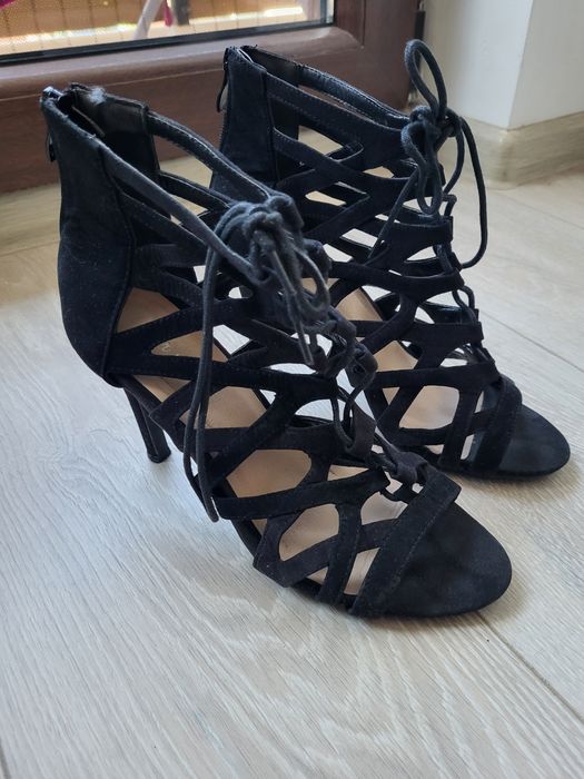 Sandale catifea 39 toc 8cm