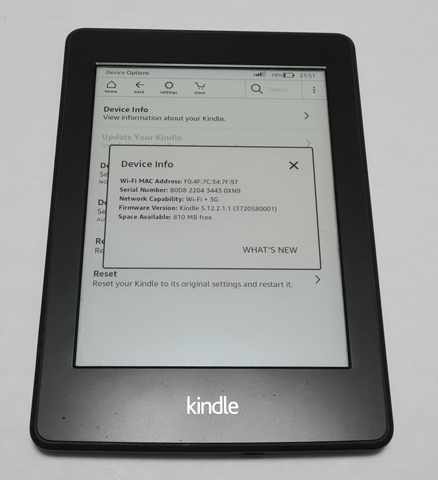 Kindle Paperwhite 7 ebook reader