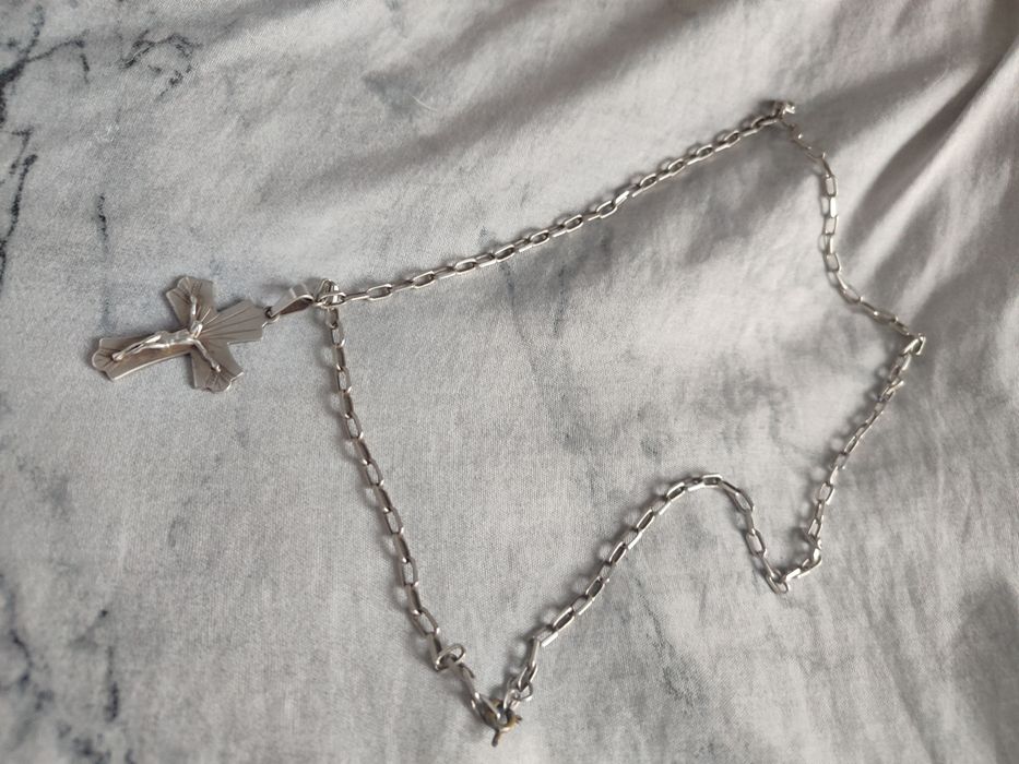 Цепочка серебряная , с крестом
