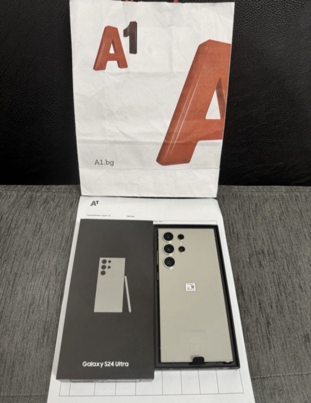 ***КАТО НОВ 1TB Samsung S24 Ultra 12GB A1 Гаранция 2026г Titanium Gray
