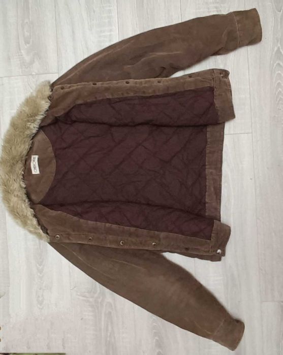 Geaca Jacheta Velur căptușită Guler detasabil