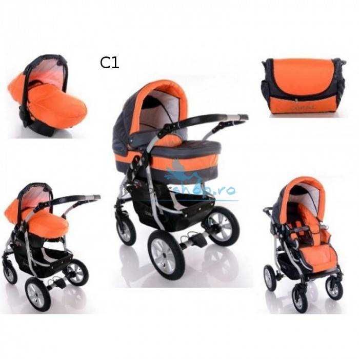 Carucior 3 in 1 Krasnar Coral