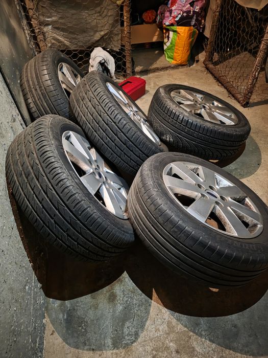 VÂND 4 JANTE + REZERVĂ FORD MONDEO ALIAJ, 16" cu cauciucuri vară