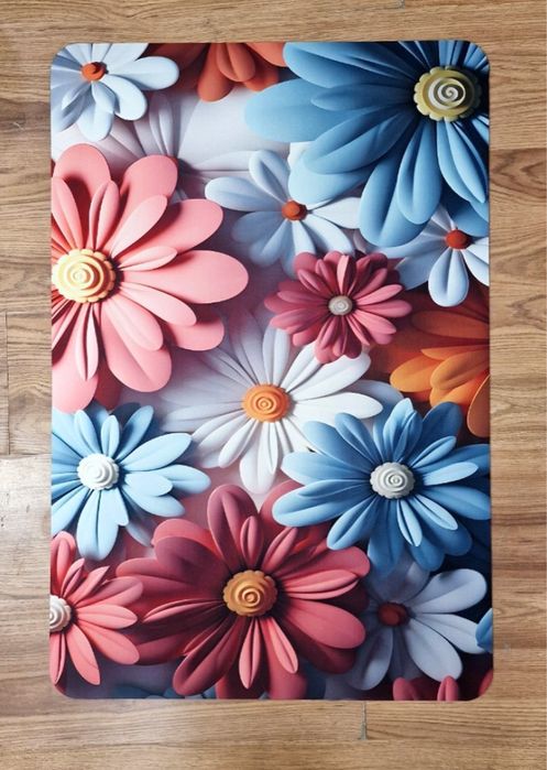 Коврик влагостойкий FLOUR с цветочным узором