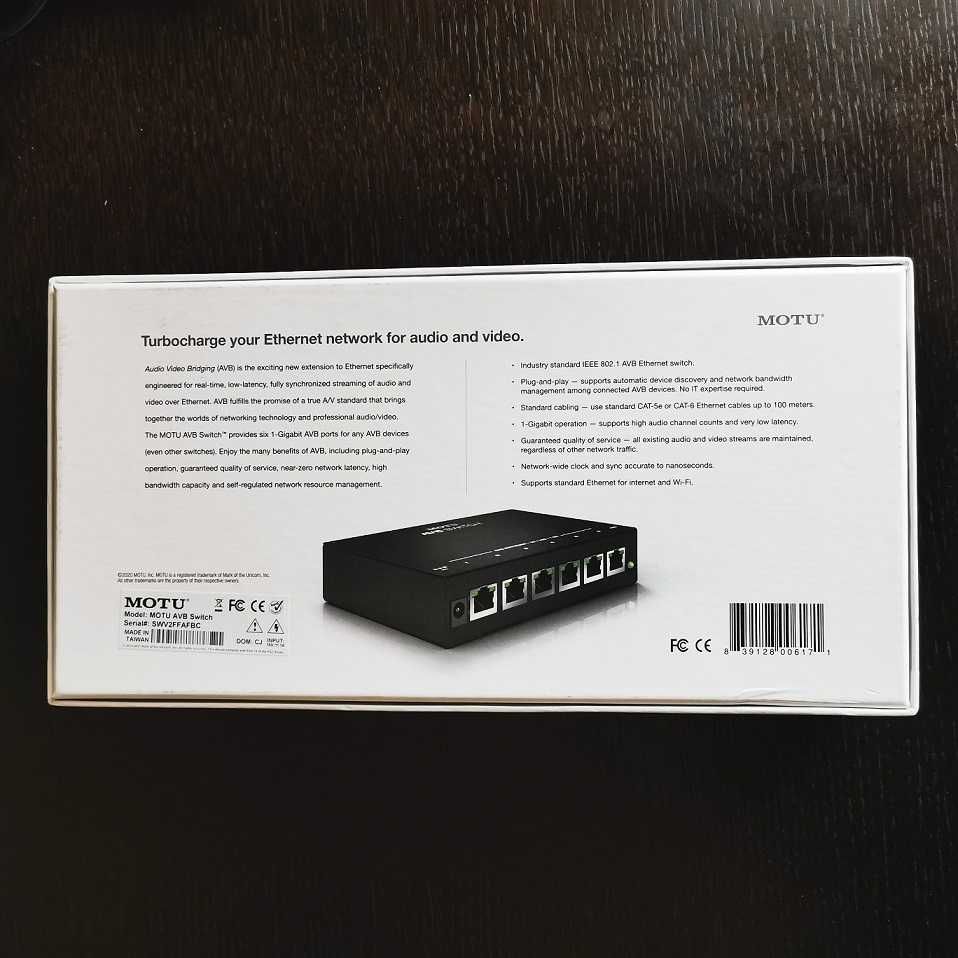 Switch MOTU AVB pro-audio