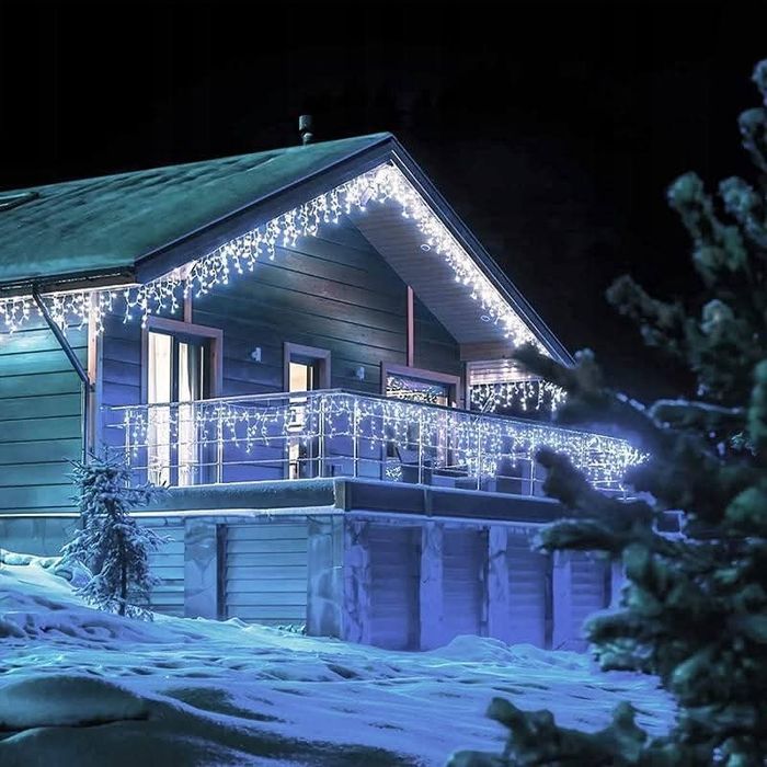 25Метра Висящи Коледни Лампи Тип ЗАВЕСА Екстериор/ Интериор Влагоу