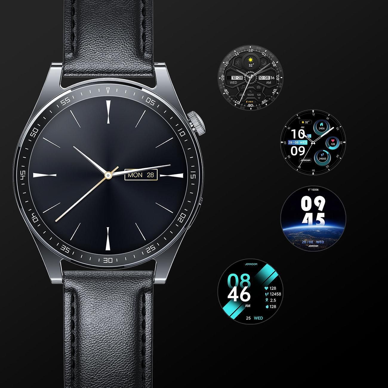 Смарт часовник joyroom fc2 classic series ip68 black (jr-fc2)