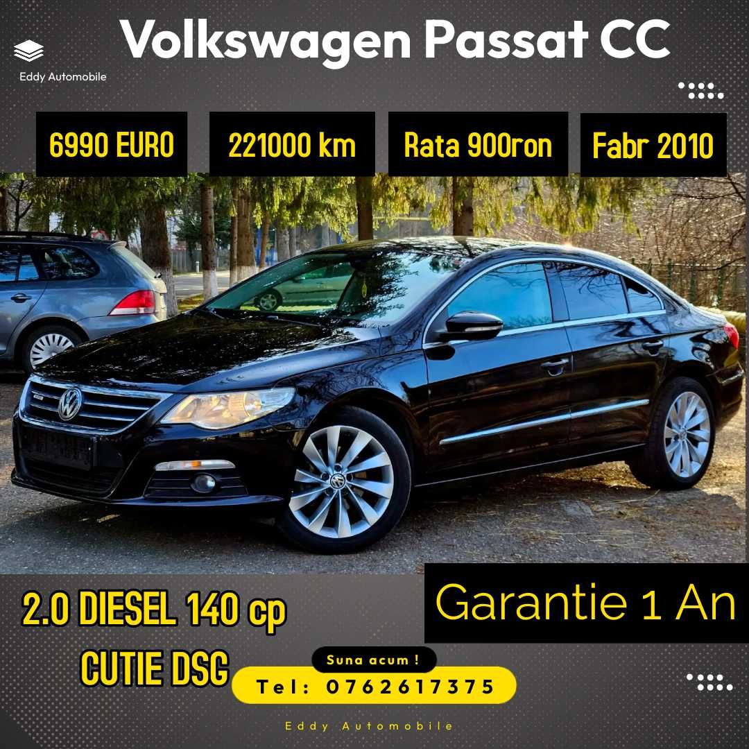 Garantie 12 luni Volkswagen Passat CC 2.0 TDI DSG 2010 Rata 900ron