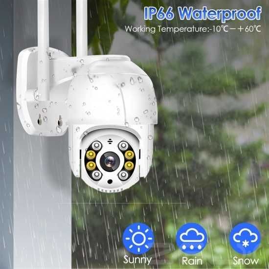 4 броя 5MPX WIFI управляеми камери и 8 канален DVR