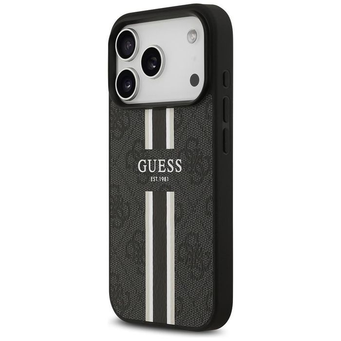 Калъф guess hardcase 4g printed stripes magsafe за iphone 17 pro max в