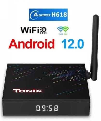 Android TV Box Tanix TX68 4GB/32/64GB Android 12 Dual Band WiFi 5G AV1