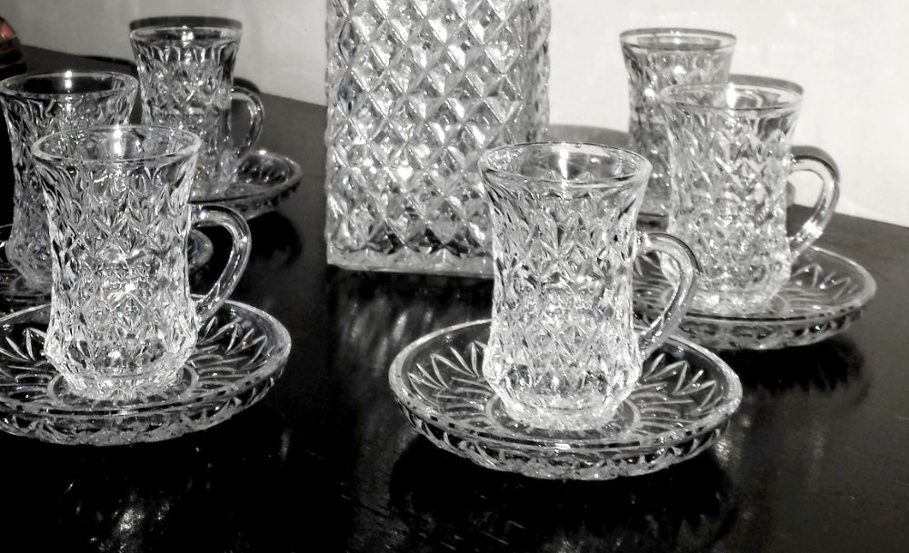 Кристален сервиз за арабски, турски чай